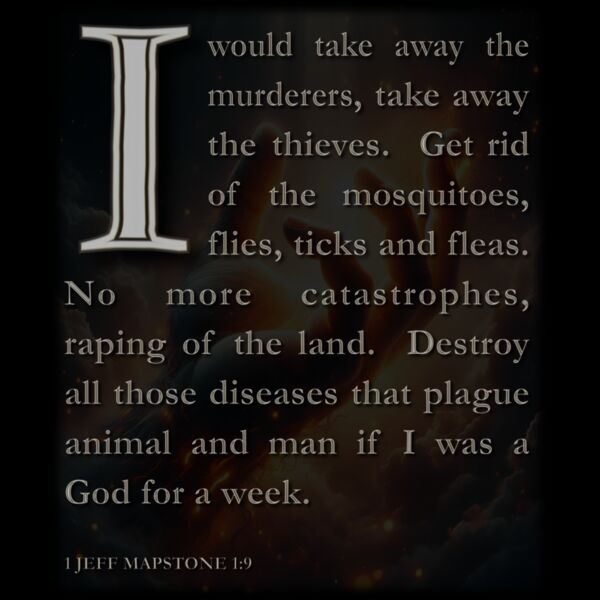 God T-shirt Back Flies Tick Fleas Thumbnail